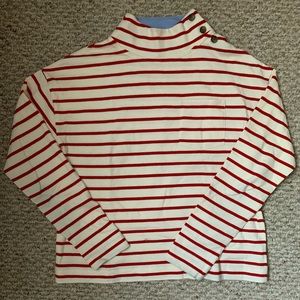 Vineyard Vines Mock Neck Red Stripe Shirt